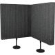 AURALEX DESKMAX Panels 2 Units: 2ft X 2ft X 3in (charcoal) With Desk Stands