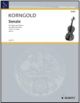 SCHOTT KORNGOLD Sonata In G Major Op 6 For Violin & Piano