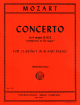 INTERNATIONAL MUSIC WOLFGANG A Mozart Concerto K622 Transposed To B Flat Major For Clarinet Piano