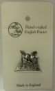 THE MUSIC GIFTS CO. HAND-CRAFTED English Pewter Drumset Pin