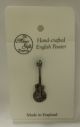 THE MUSIC GIFTS CO. HAND-CRAFTED English Pewter Electric Gibson Guitar Pin