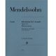 HENLE MENDELSSOHN Piano Trio No.1 In D Minor Urtext Edition With Flute Part