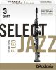 SELECT JAZZ SELECT Jazz Soprano Saxophone Reeds #3 Soft Filed (single Reed Price)