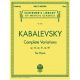 G SCHIRMER KABALEVSKY Complete Variations Op.40/51/87 For Piano