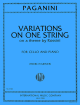 INTERNATIONAL MUSIC NICOLO Paganini Variations On One String For Cello & Piano
