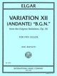 INTERNATIONAL MUSIC ELGAR Variation Xii (andante) 
