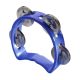 STAGG MUSIC PLASTIC Cutaway Mini Tambourine With 4 Jingles, Blue