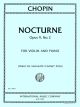 INTERNATIONAL MUSIC CHOPIN Nocturne Opus 9 No 2 For Violin & Piano