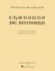 BOOSEY & HAWKES CHANSONS De Ronsard Composed By Darius Milhaud For Voice & Piano