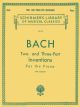 G SCHIRMER BACH 30 Two- & Three-part Inventions For The Piano