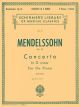 G SCHIRMER MENDELSSOHN Concerto No. 1 In G Minor Opus 25 For The Piano (2 Pianos 4 Hands)