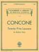 G SCHIRMER CONCONE Twenty-five Lessons For Medium Voice & Piano