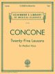 G SCHIRMER CONCONE Twenty-five Lessons For Medium Voice & Piano