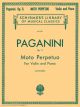G SCHIRMER PAGANINI Moto Perpetuo Op 11 For Violin & Piano Edited By Lichtenberg