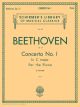 G SCHIRMER BEETHOVEN Concerto No. 1 In C Op. 15 For The Piano