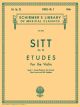 G SCHIRMER SITT Etudes Op 32 For The Violin Book 2