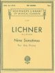G SCHIRMER HEINRICH Lichner Nine Sonatinas Opus 4, 49 & 66 For Piano