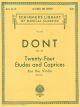 G SCHIRMER DONT Twenty-four Etudes & Caprices Op 35 For Violin Edited Berkley