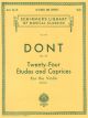 G SCHIRMER DONT Twenty-four Etudes & Caprices Op 35 For Violin Edited Berkley