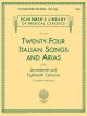G SCHIRMER TWENTY-FOUR Italian Songs & Arias For Medium High Voice