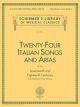 G SCHIRMER TWENTY-FOUR Italian Songs & Arias For Medium Low Voice