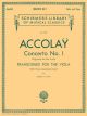 G SCHIRMER ACCOLAY Concerto No. 1 A Minor Viola