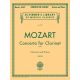 G SCHIRMER MOZART Concerto For Clarinet In Bb Major K.622 For Clarinet & Piano