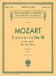 G SCHIRMER MOZART Concerto No.18 In Bb Major K456 For Two Pianos Four Hands