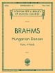 G SCHIRMER BRAHMS Hungarian Dances Book 1 For Piano Duet