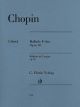 HENLE CHOPIN Ballade In F Major Opus 38 For Piano