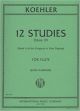 INTERNATIONAL MUSIC ERNESTO Koehler 12 Studies Opus 33 Book 2 Of The Progress In Flute Playing