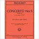 INTERNATIONAL MUSIC MOZART Concerto No 5  In A Major K219 Edited By Joachim For Violin & Piano