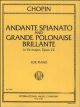 INTERNATIONAL MUSIC CHOPIN Andante Spinato & Grande Polonaise Brillante In E Flat Opus 22 Piano