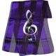 AIM GIFTS PURPLE G-clef Keyboard Music Scarf 13