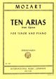 INTERNATIONAL MUSIC MOZART Ten Arias From Operas For Tenor & Piano