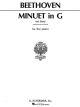 G SCHIRMER LUDWIG Van Beethoven Minuet In G For The Piano