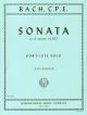 INTERNATIONAL MUSIC CPE Bach Sonata In A Minor H.562 (1747) For Flute