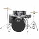 PEARL ROADSHOW Complete Drum Kit 22/10/12/16 Jet Black With Hardware & Throne