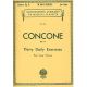 G SCHIRMER CONCONE 30 Daily Exercises Op.11 For Low Voice