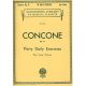 G SCHIRMER CONCONE 30 Daily Exercises Op.11 For Low Voice
