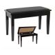 BENCHWORLD ACE 20 2c Pe Duet Size Piano Bench, Polished Ebony