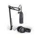 AUDIO-TECHNICA AT2020PK Streaming & Podcasting Package W/mic,headphones,boom Arm & Cable