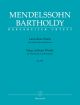 BARENREITER MENDELSSONHN Bartholdy Song Without Words For Violoncello & Pianoforte Op109
