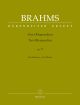 BARENREITER BRAHMS Two Rhapsodies For Piano Op 79