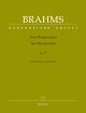 BARENREITER BRAHMS Two Rhapsodies For Piano Op 79