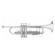 B&S CHALLENGER Ii Professional Bb Trumpet #43 Bell Silver Plated Finish