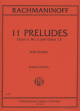 INTERNATIONAL MUSIC SERGEI Rachmaninoff 11 Preludes Opus 3 No 2 & Opus 23 For Piano Solo