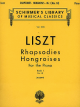 G SCHIRMER LISZT Rhapsodies Hongroises For The Piano Book 1 Nos.1-8 Vol 1033