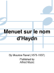 ALFRED MAURICE Ravel Menuet Sur Le Nom D'haydn For Piano Edited Maurice Hinson