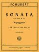 INTERNATIONAL MUSIC FRANZ Schubert Sonata In A Minor Arpeggione For Cello & Piano